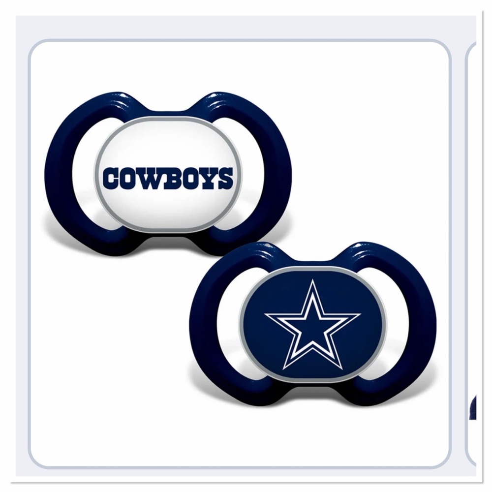 Baby Fanatic Cowboys Blue and White Pacifier Set